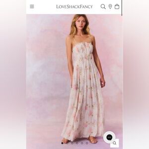Santee Lurex Chiffon Floral Maxi Dress Brand New with Tags